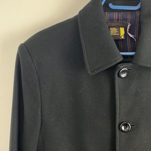 Dekker Wool-Blend Military-Style Black Coat - Picture 2 of 8